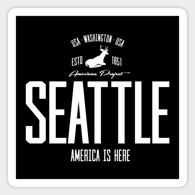 USA, America, Seattle, Washington Magnet by NEFT PROJECT